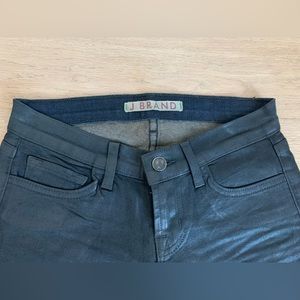 J Brand Black Waxed Pencil Leg Jeans (24)